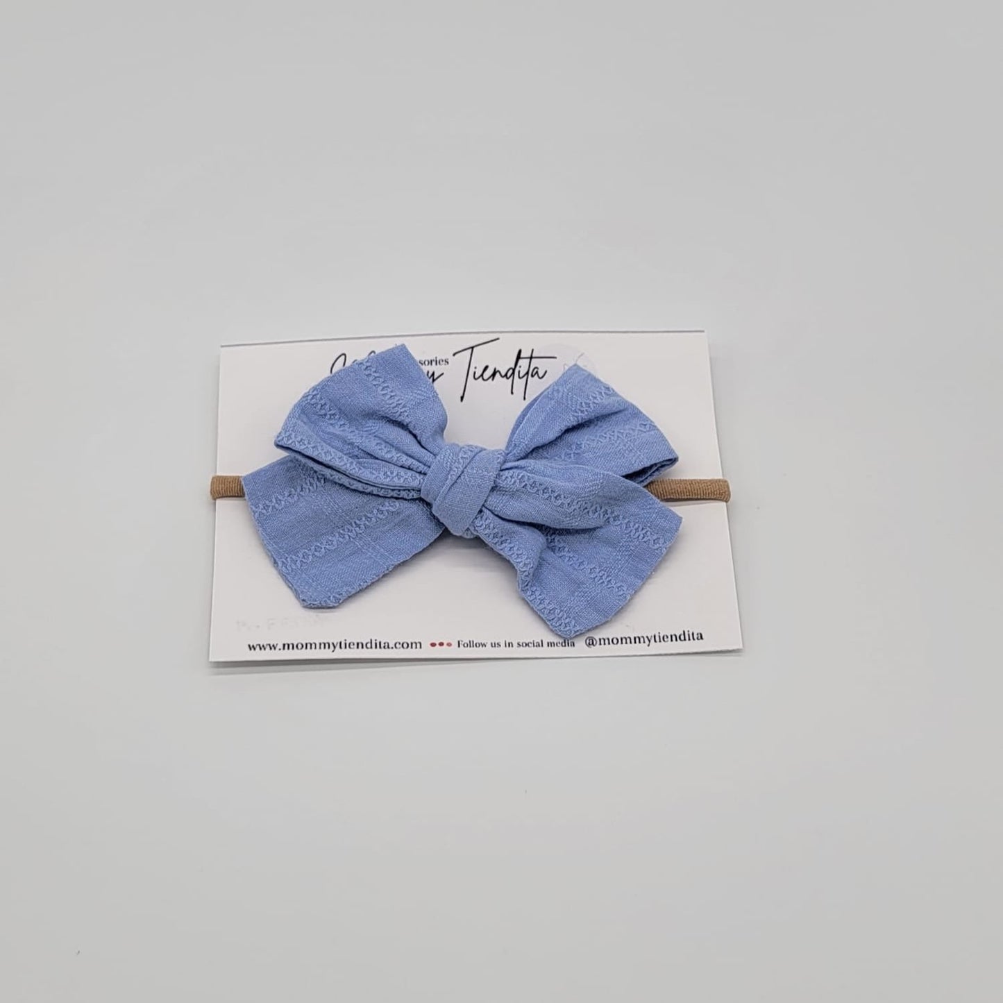 Nylon headband texture Light blue