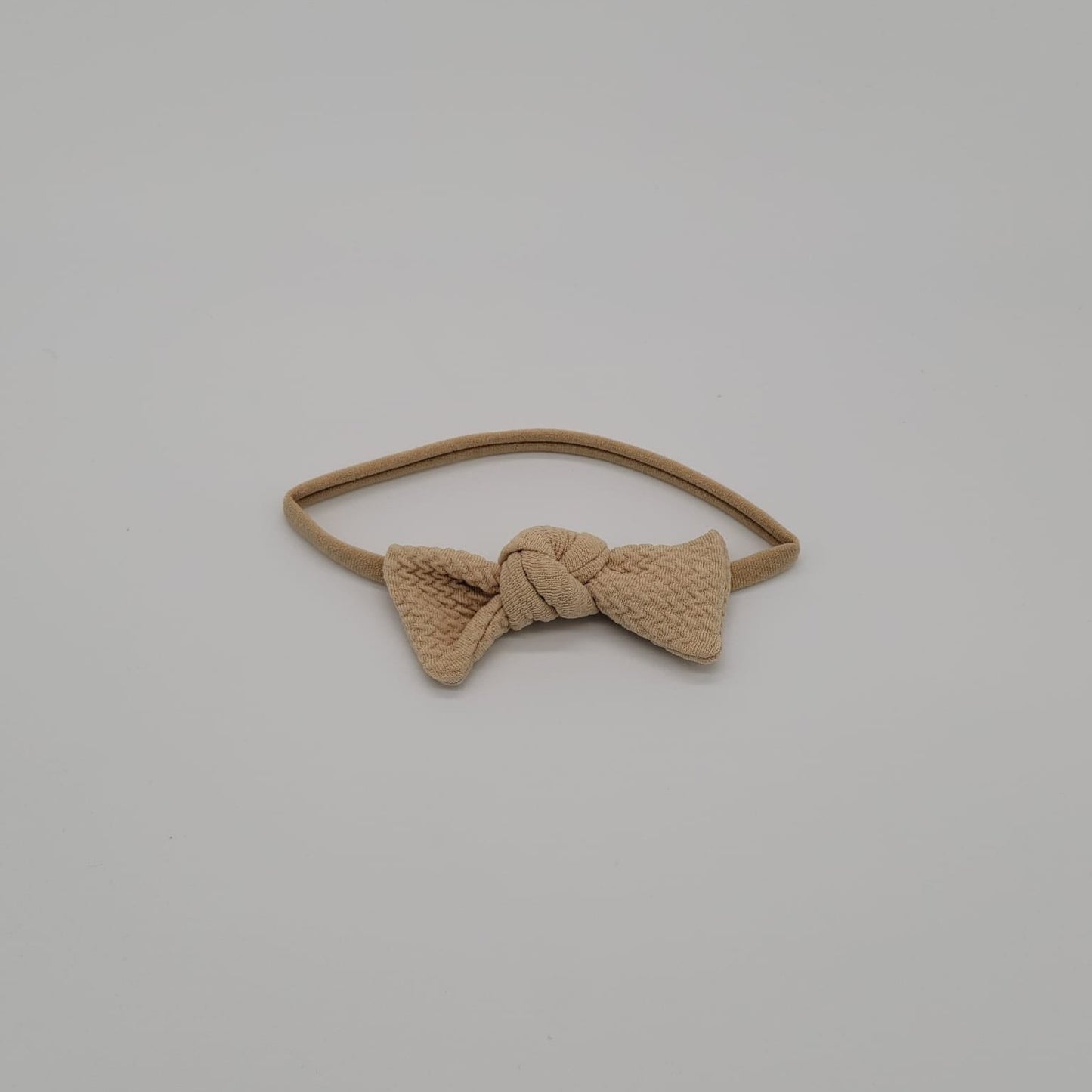 Nylon headband natural knot Sofia beige