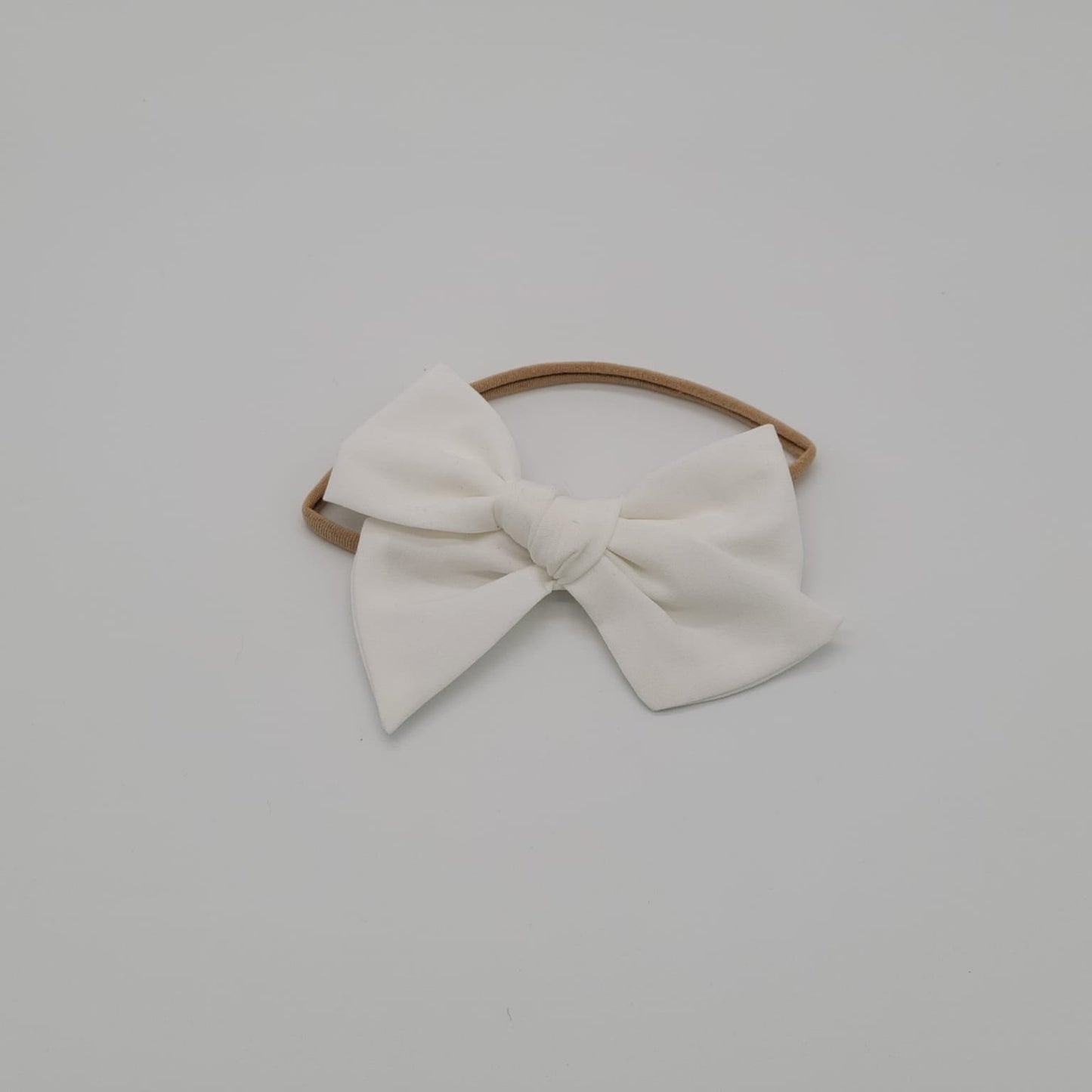 Nylon headband butterfly viscose white Medium