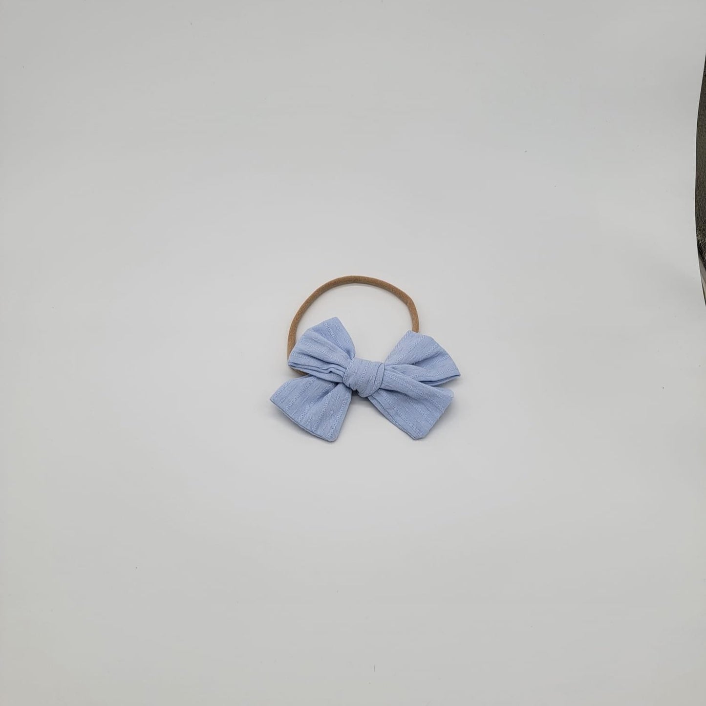 Nylon headband butterfly light blue medium