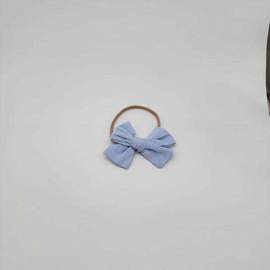 Nylon headband butterfly light blue medium