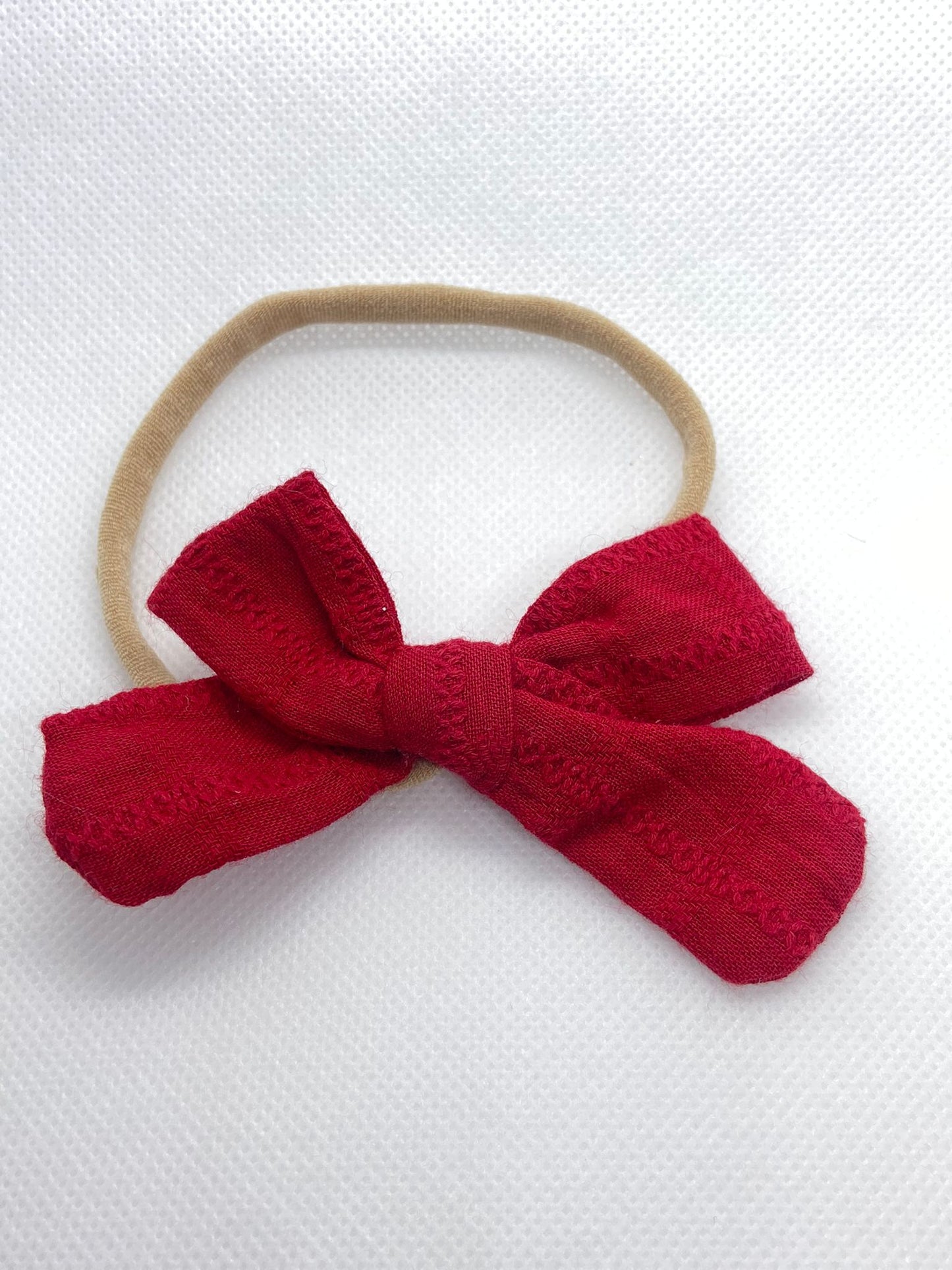 Red Lisa bow medium - Nylon Headband