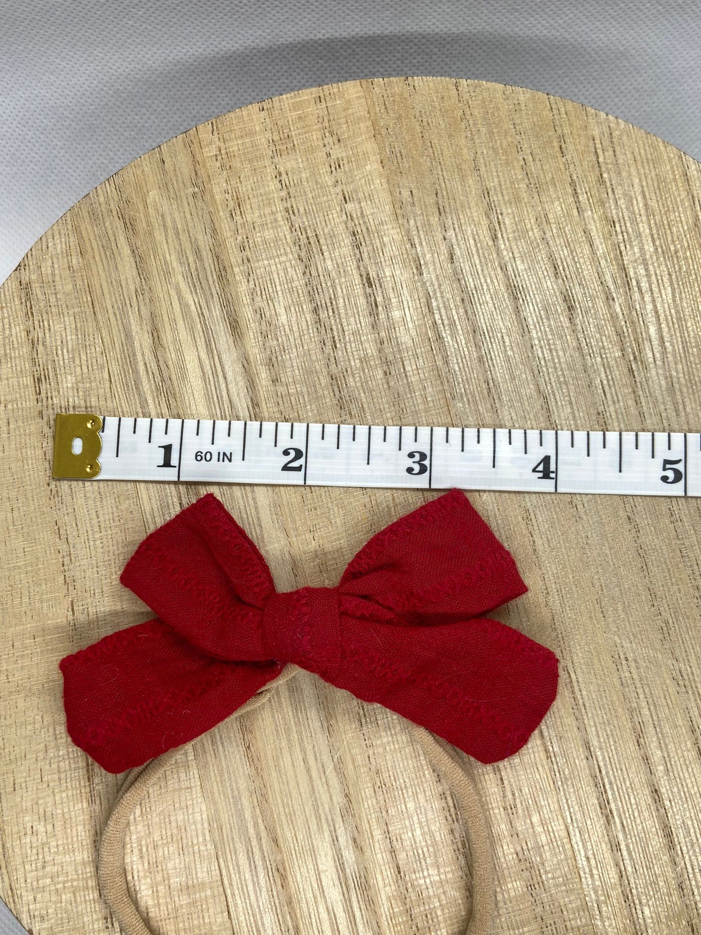 Red Lisa bow medium - Nylon Headband