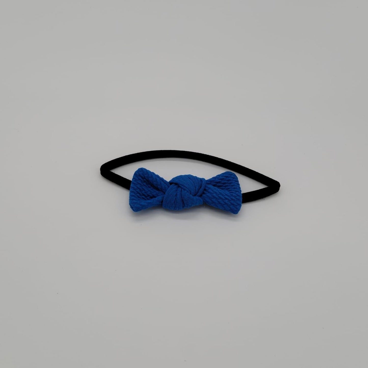 Nylon headband black knot Sofia blue