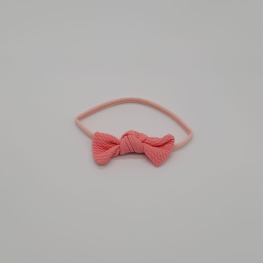 Nylon headband pink knot Sofia dark pink