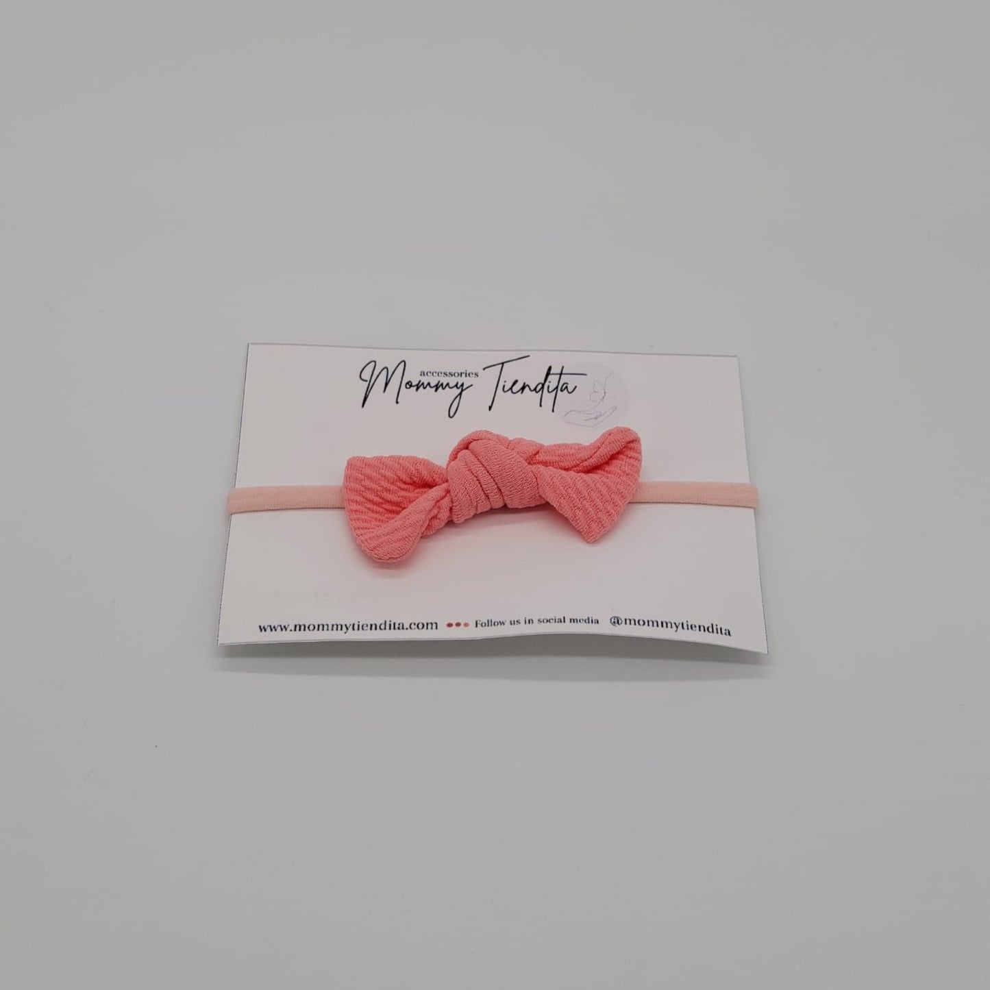 Nylon headband pink knot Sofia dark pink