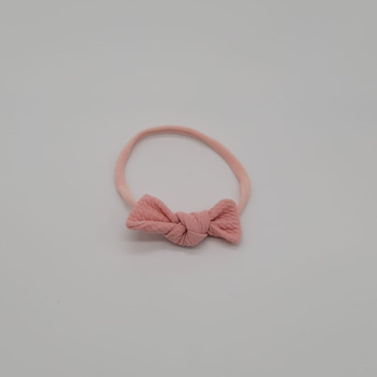 Nylon headband pink knot Sofia Pink