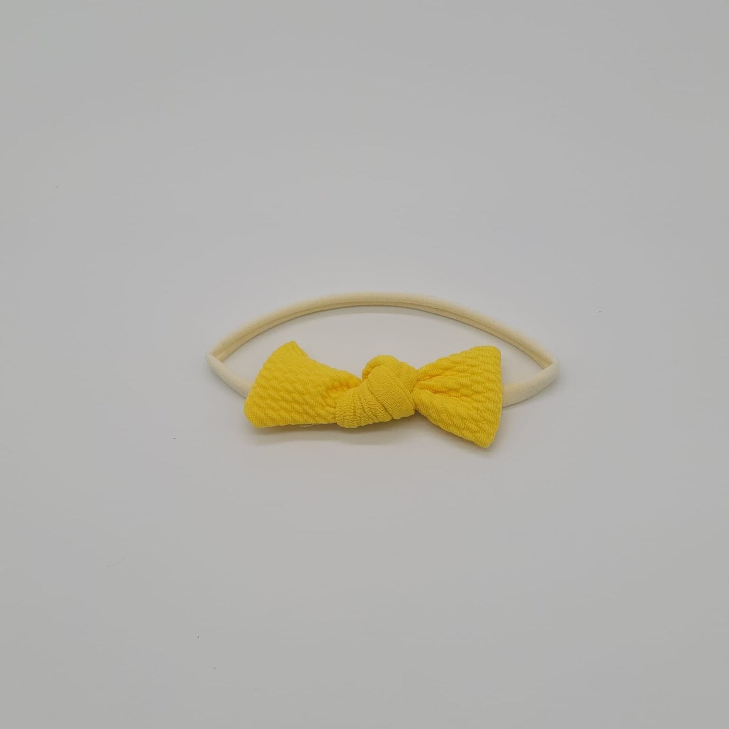 Nylon headband cream knot Sofia yellow